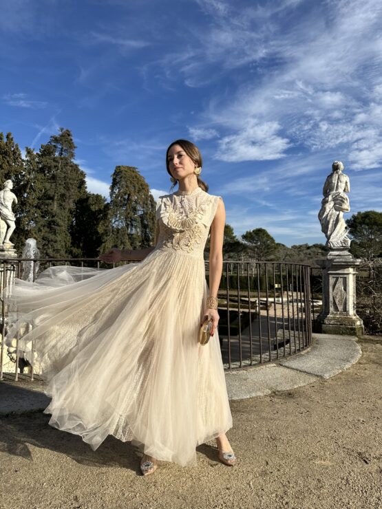Vestido Versalles tul y bordado - Imagen 2