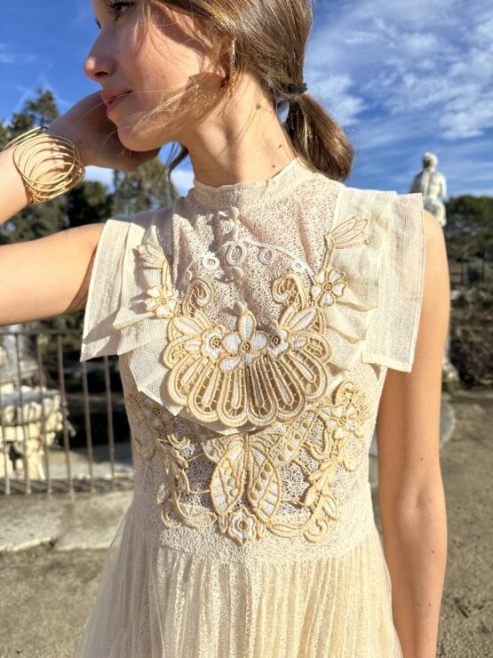Vestido Versalles tul y bordado - Imagen 3