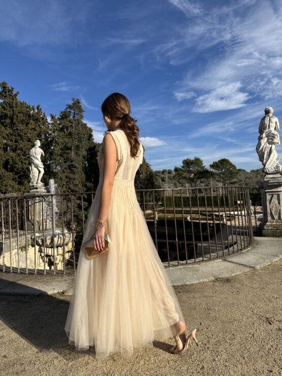 Vestido Versalles tul y bordado - Imagen 8