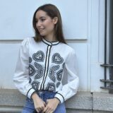 Camisa bordada candela black