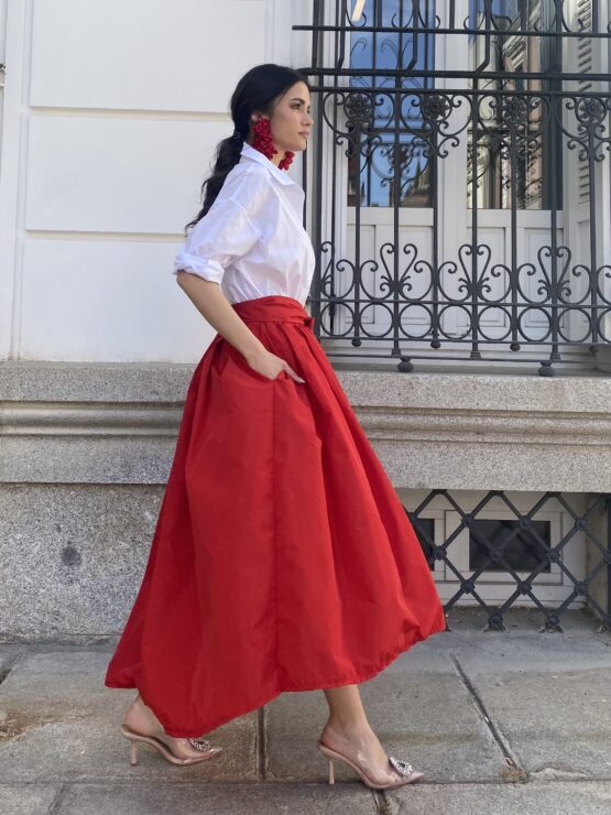 Falda Triana rouge