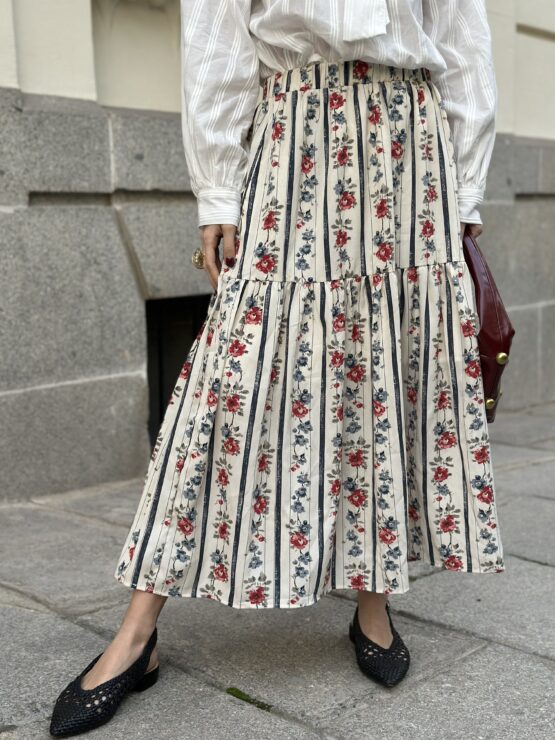 Falda mencia flor liberty - Imagen 2