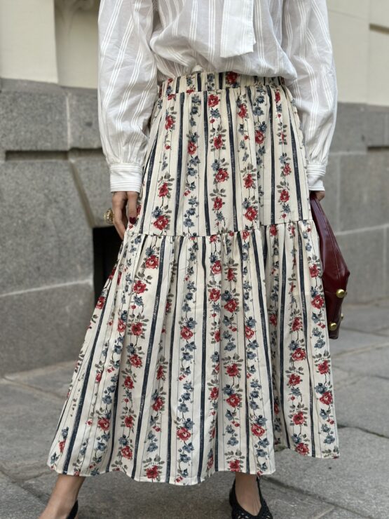 Falda mencia flor liberty - Imagen 4