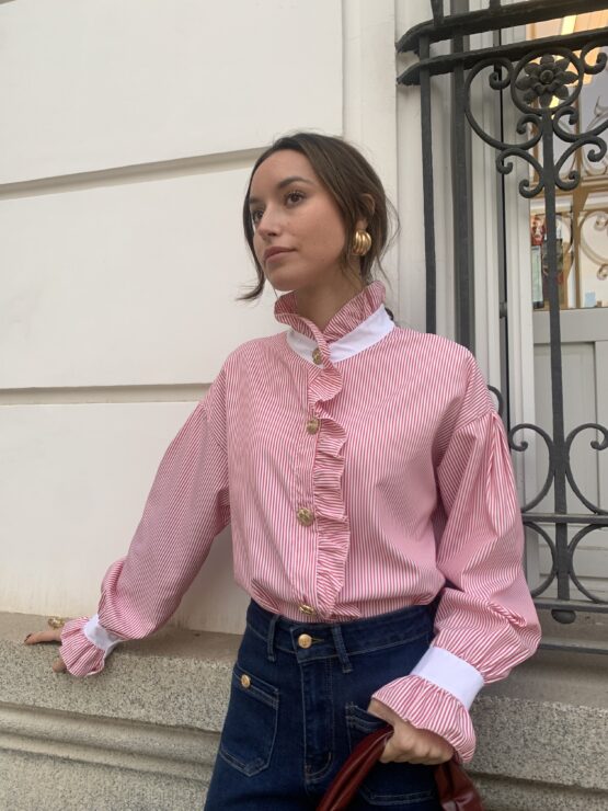 Camisa Marsella rayas roja
