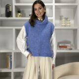 Chaleco punto botones Blue