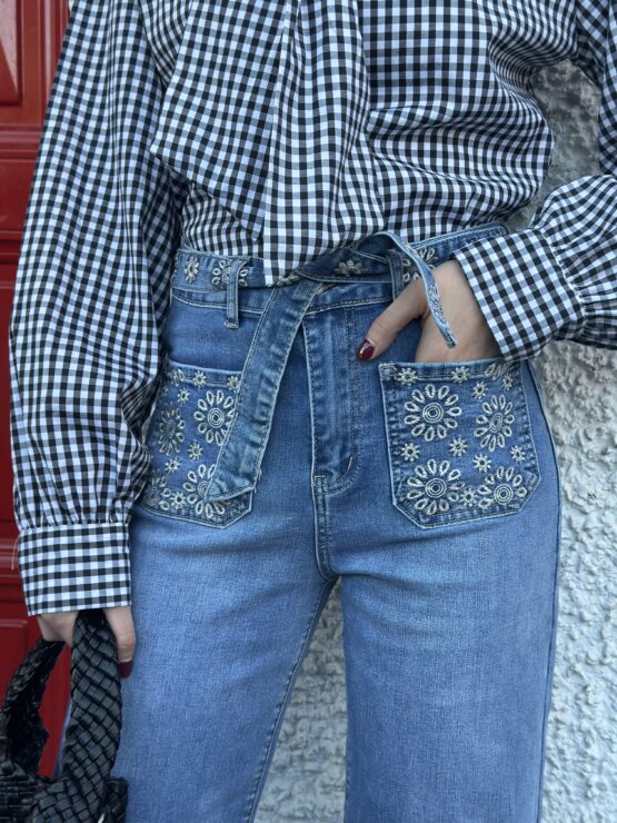 Jeans bordado inglés - Imagen 2