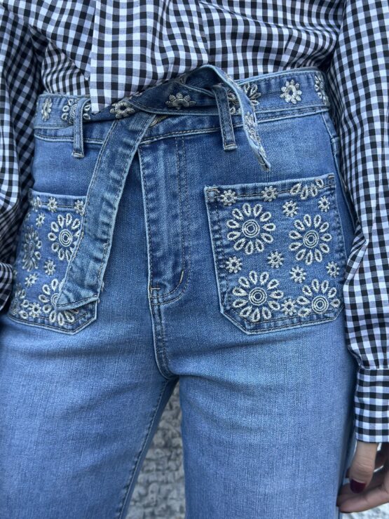 Jeans bordado inglés - Imagen 7