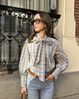 Blusa lazada cuadros