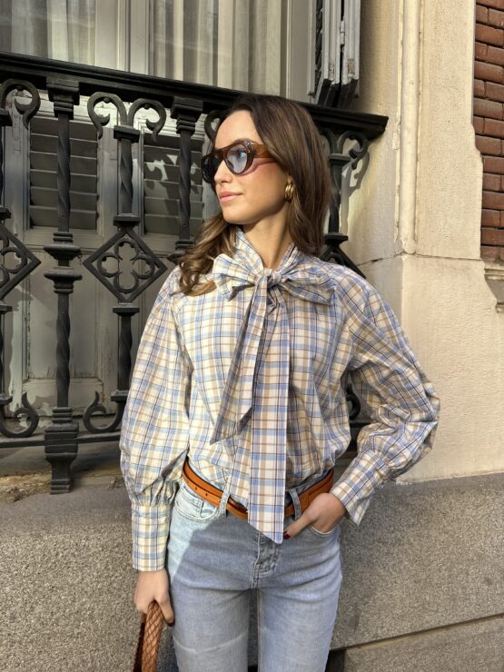Blusa lazada cuadros