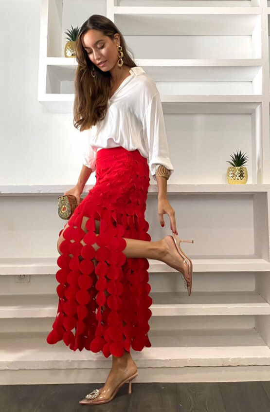 Falda Sevilla rouge - Imagen 3
