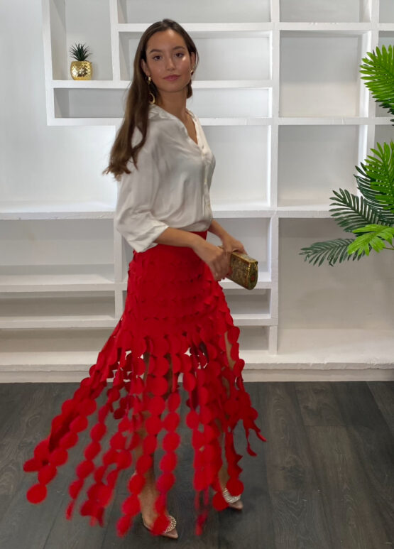 Falda Sevilla rouge - Imagen 2