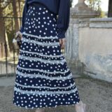Falda topos night Blue