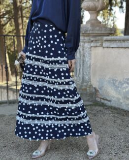 Falda topos night Blue
