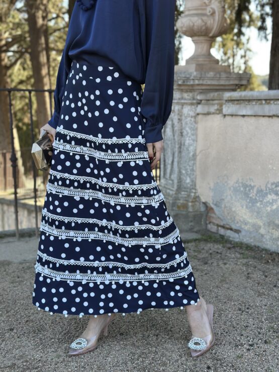 Falda topos night Blue