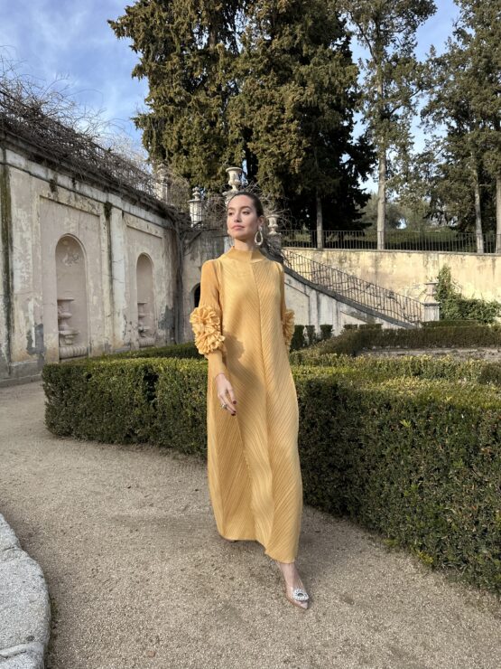 Vestido candela plisado pastel lemon - Imagen 7