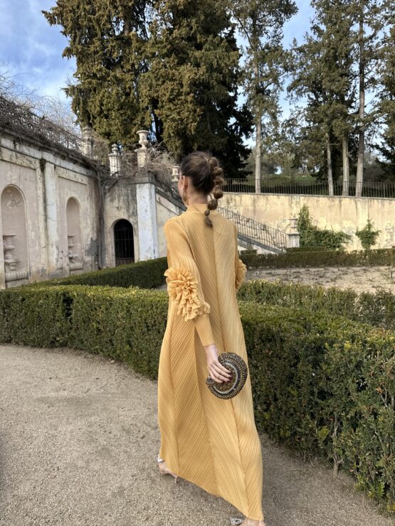 Vestido candela plisado pastel lemon - Imagen 6