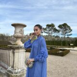 Vestido plisado candela sky Blue - Imagen 2