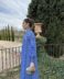 Vestido plisado candela sky Blue