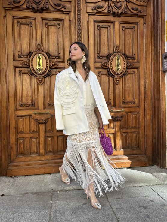 Falda Flecos ronda  white - Imagen 9