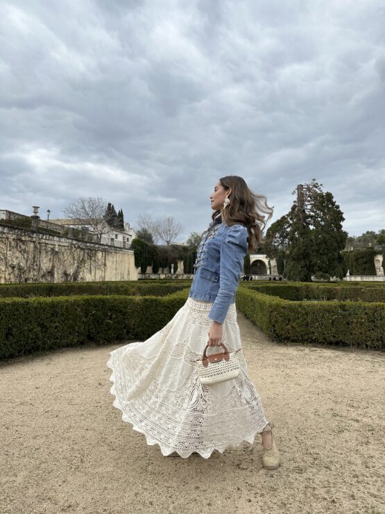 Falda bordada guipur - Imagen 6