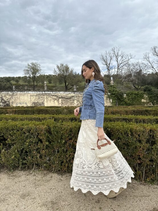Falda bordada guipur - Imagen 5