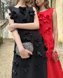 Vestido clavel negro