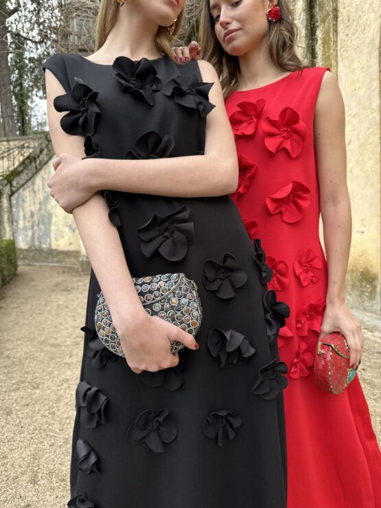 Vestido clavel negro