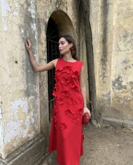 Vestido clavel rouge