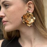 Pendiente Maxi flor gold