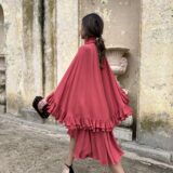 Vestido crep celine teja - Imagen 9