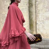 Vestido crep celine teja - Imagen 2
