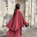 Vestido crep celine teja - Imagen 8