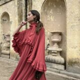 Vestido crep celine teja
