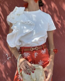 Camiseta volante Denia white