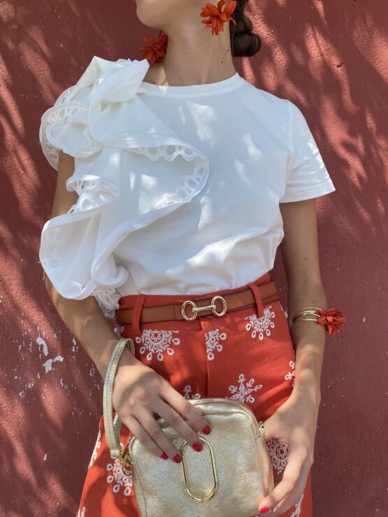 Camiseta volante Denia white