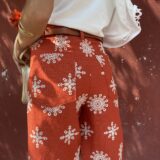 Pantalón bordado Sena teja - Imagen 2