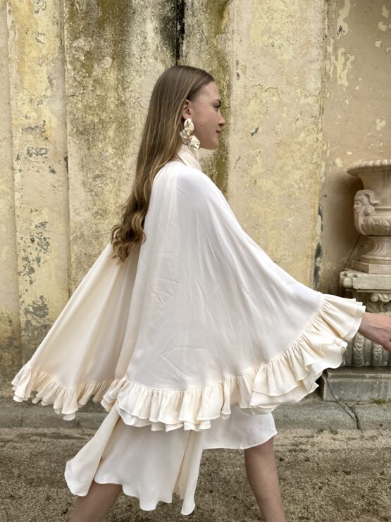 Vestido crep celine beige - Imagen 2