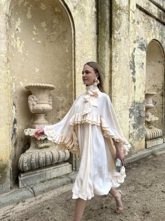 Vestido crep celine beige - Imagen 5