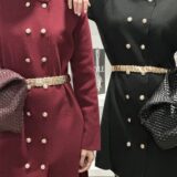 Vestido de punto gabrielle burgundy - Imagen 7