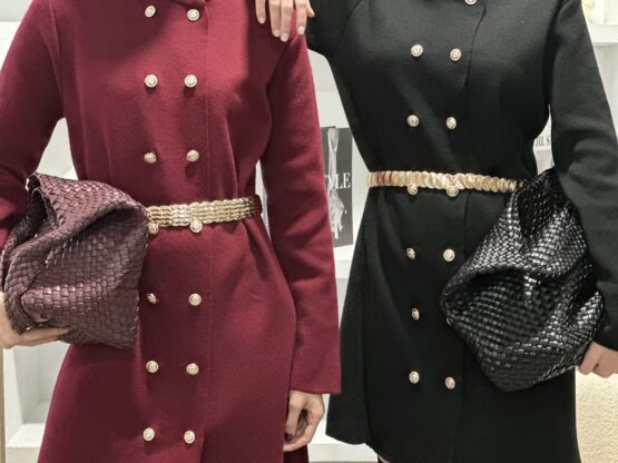 Vestido de punto gabrielle burgundy - Imagen 7