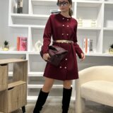 Vestido de punto gabrielle burgundy - Imagen 6