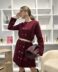 Vestido de punto gabrielle burgundy