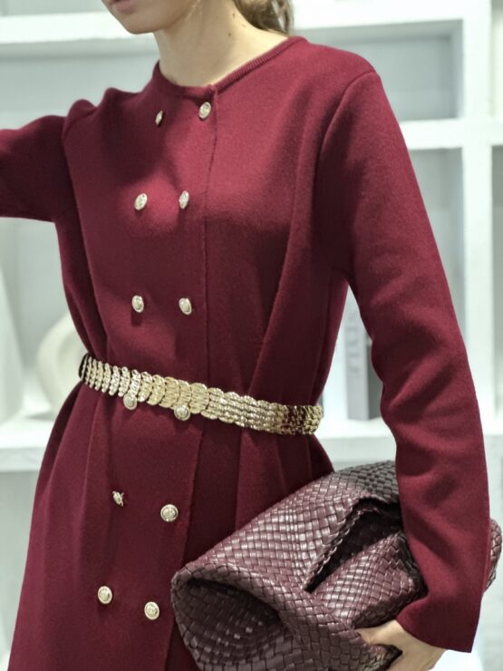 Vestido de punto gabrielle burgundy - Imagen 3
