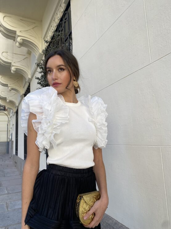 Top de punto Palermo white