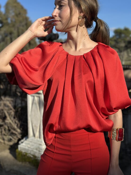 Blusa luxe rouge - Imagen 2
