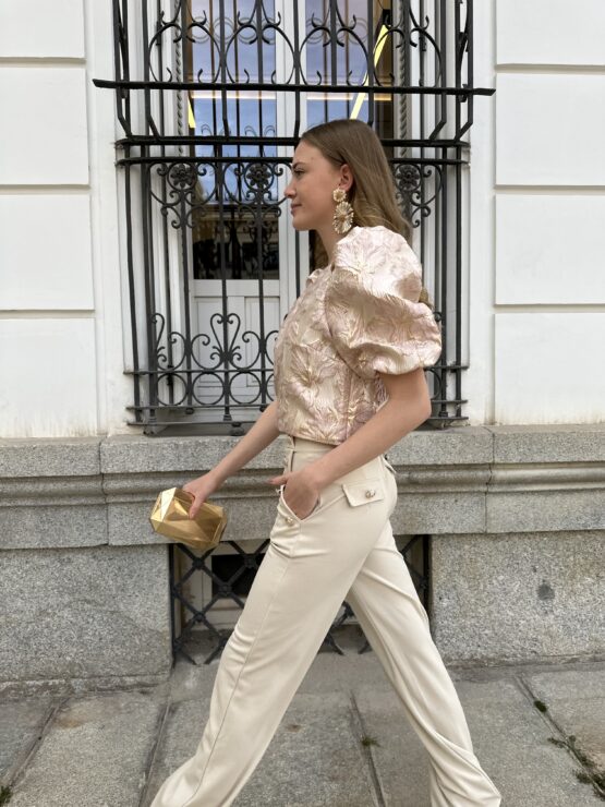 Top jacquard rocío rosa empolvado - Imagen 6