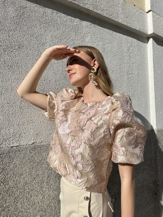 Top jacquard rocío rosa empolvado - Imagen 10