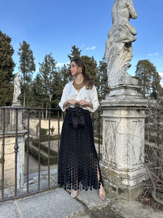 Falda lunar guipur negro - Imagen 4