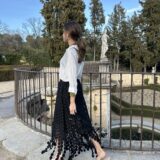 Falda lunar guipur negro - Imagen 3