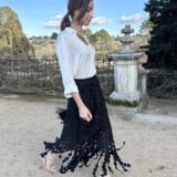 Falda lunar guipur negro - Imagen 2